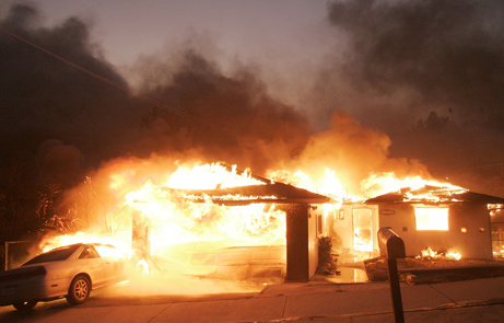 house burning